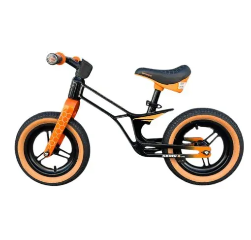 Bicicleta Balance Skadi Rin 12 Luxe Magnesio Negro/Naranja