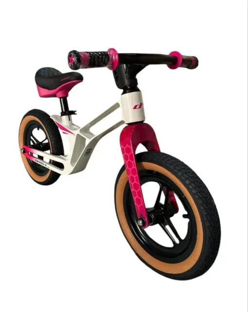 Bicicleta Balance Skadi Rin 12 Luxe Magnesio Blanco/Rosado