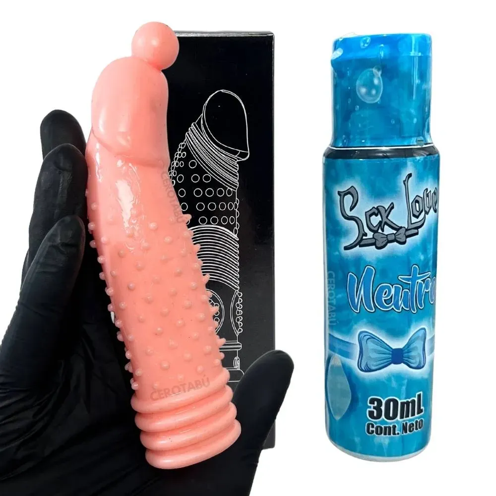 Funda Para El Pene Condón Con Textura + Lubricante Neutro