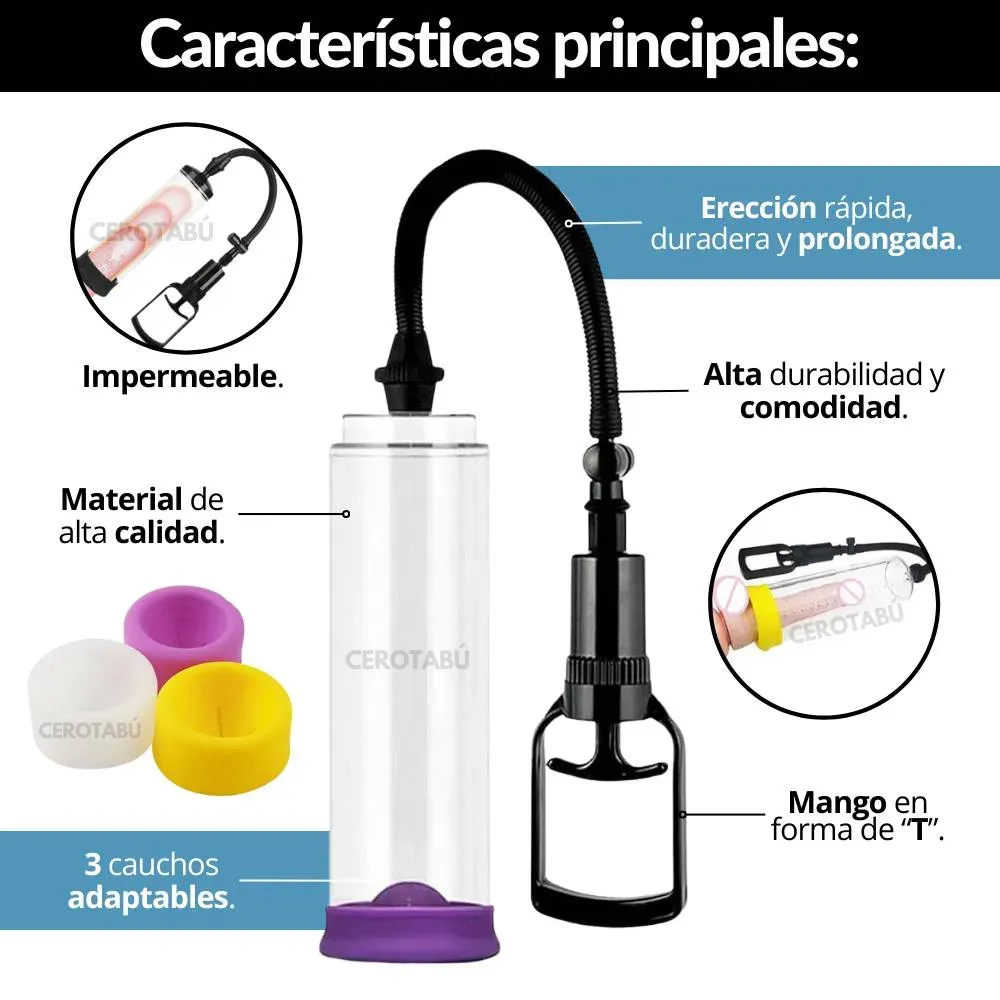 Bomba Crecimiento Pene Succión Alargador Masculino 