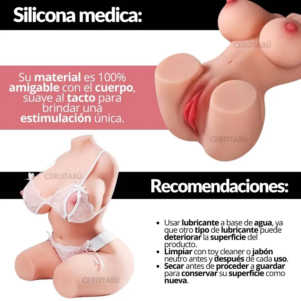 Vagina Realista Masturbador Masculino Torso Muñeca Sexual