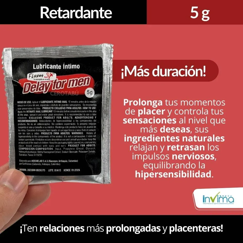 Lubricante Dilatador Anal + Garganta Profunda + Retardante