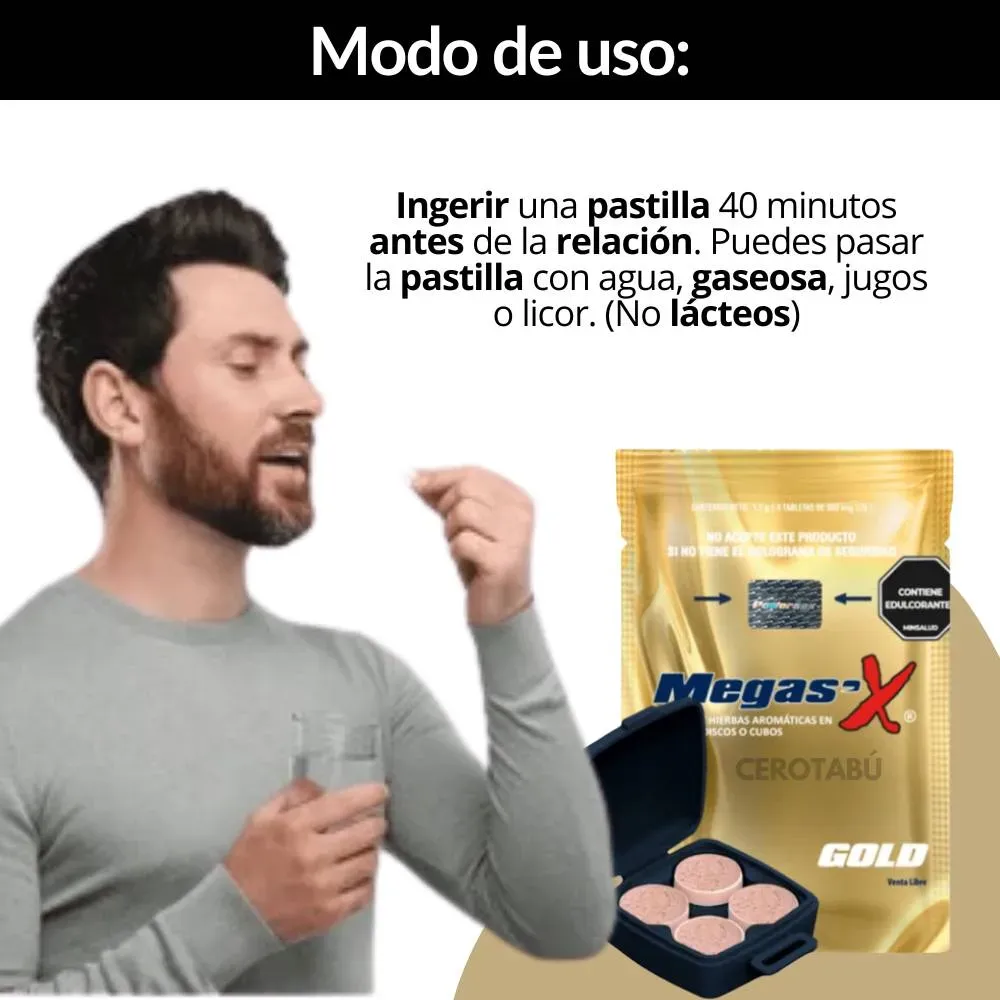 Potenciador Sexual Masculino Con Extractos Natural Megas X