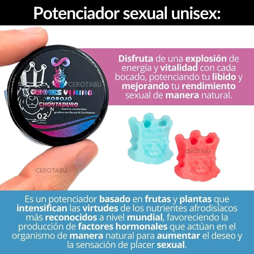 X60 Gomas Potenciador Sexual Unisex Energizante Natural