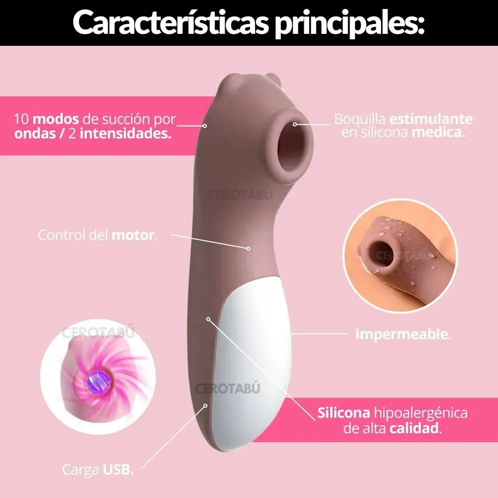 Vibrador Succionador De Clítoris Recargable Juguete Sexual