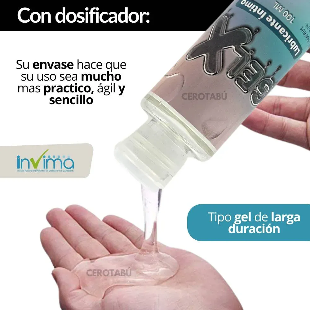 Lubricante Intimo Neutro Gel A Base De Agua Natural 100ml