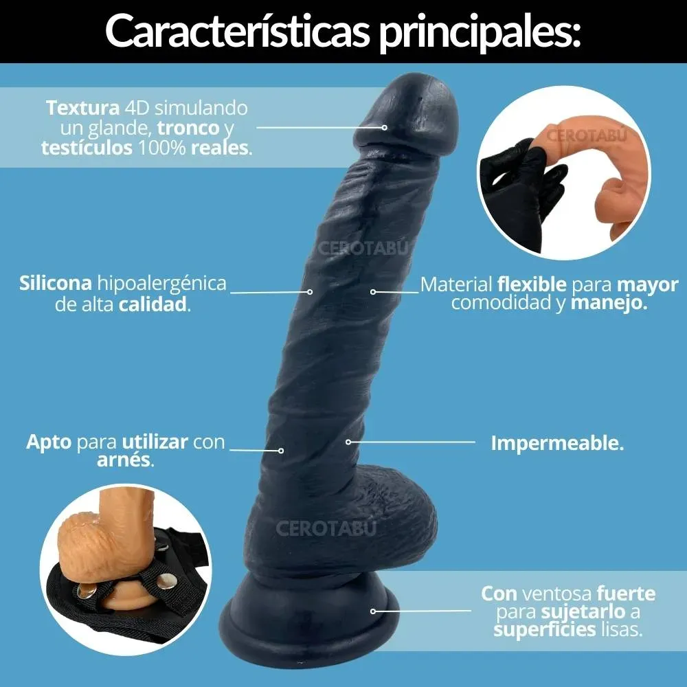 Kit Homosexual 4Piezas Dildo Lubricante Masajeador Potenciador