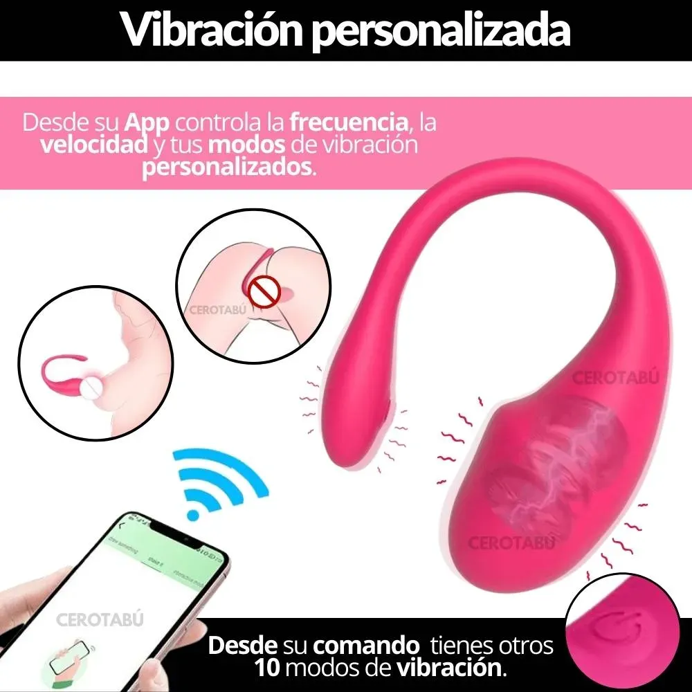 Huevo Vibrador Inalámbrico App Larga Distancia Recargable 