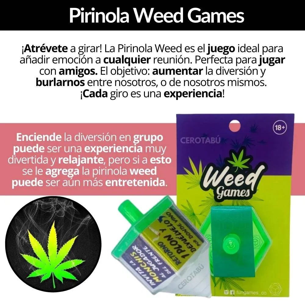 Pirinola Weed Juego De Mesa Retos Cannábicos 