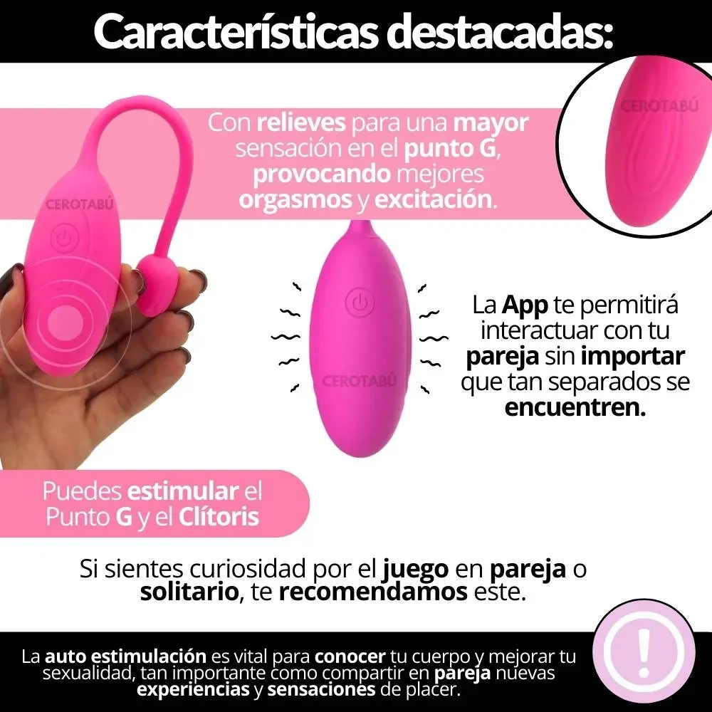 Huevo Vibrador Inalámbrico App Larga Distancia Juguete Sexual