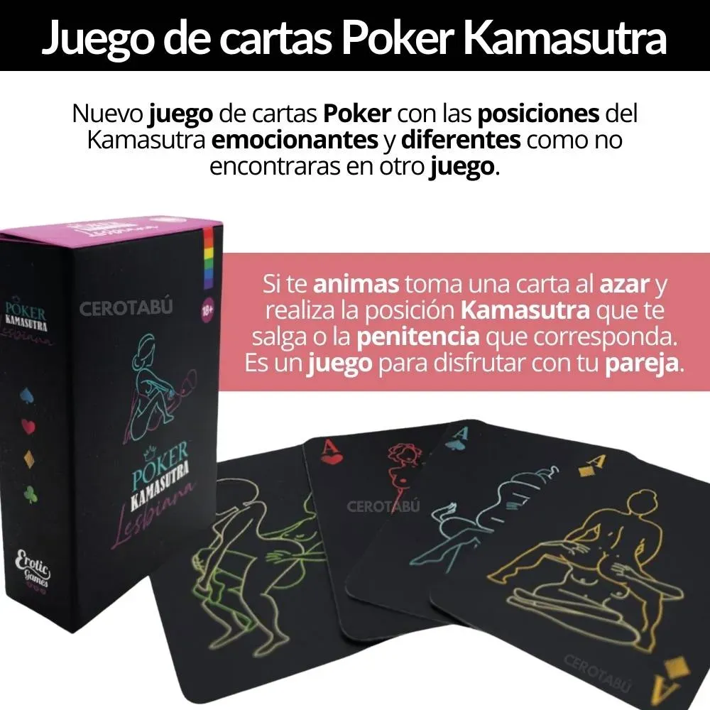 Juego De Mesa Erótico Cartas Poker Kamasutra Lésbico 