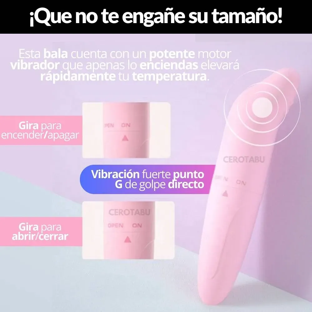 Bala Vibradora Vibrador Consolador + Lubricante Neutro 30 Ml