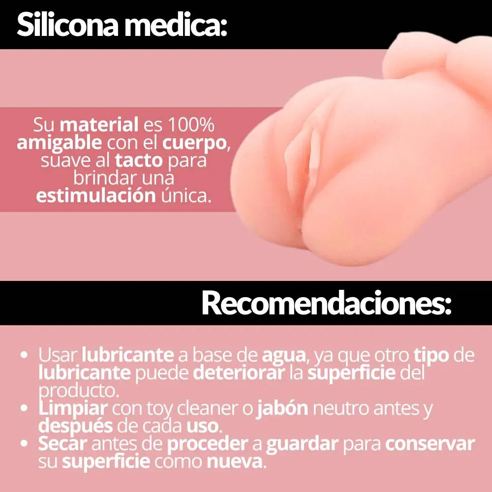 Vagina Real + Lubricante Neutro + Multiorgasmo + Feromonas