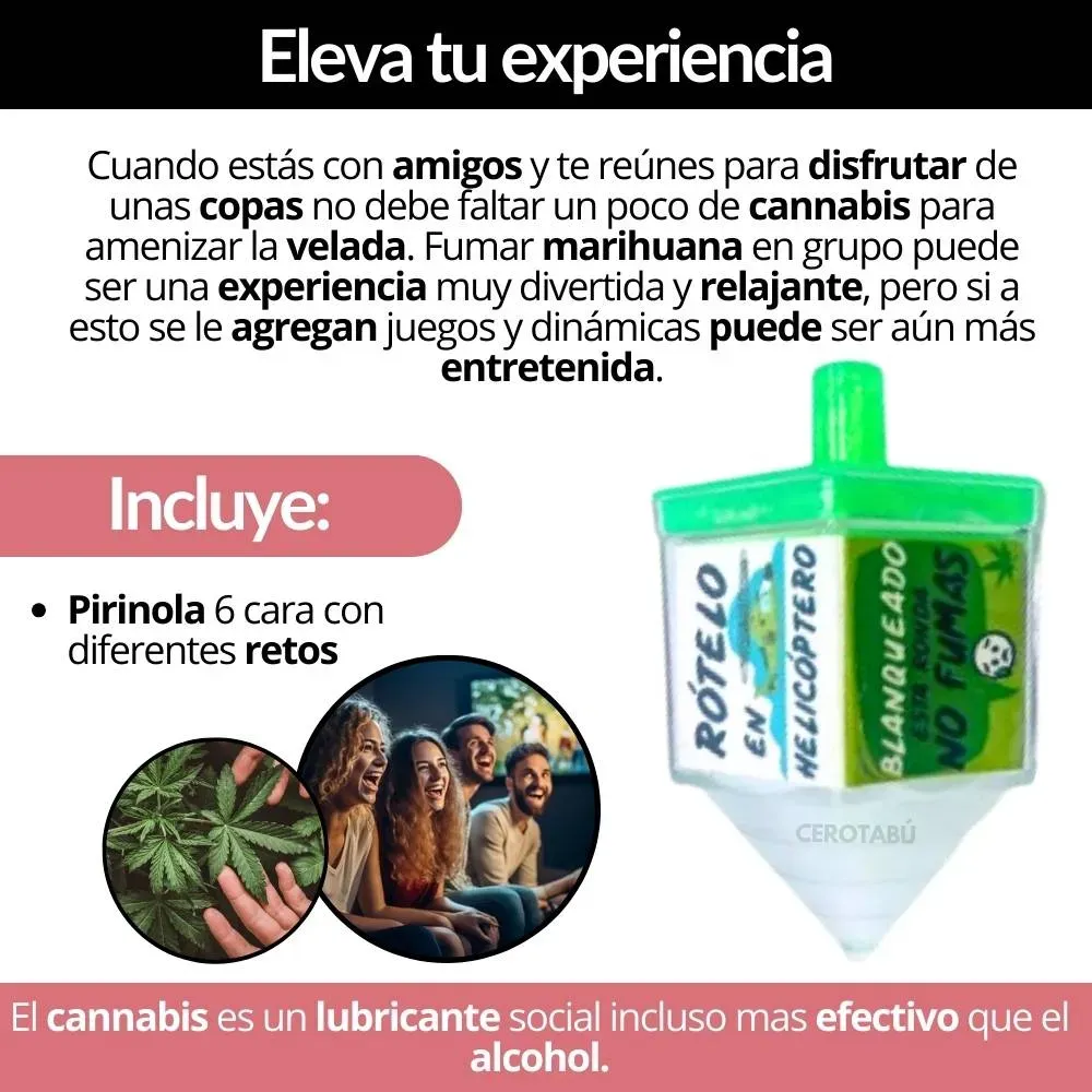 Pirinola Weed Juego De Mesa Retos Cannábicos 