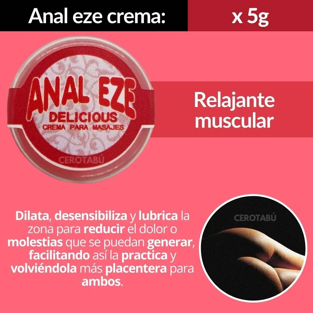 Kit x6 Lubricante Anal Dilatador Relajante Anal En Crema 