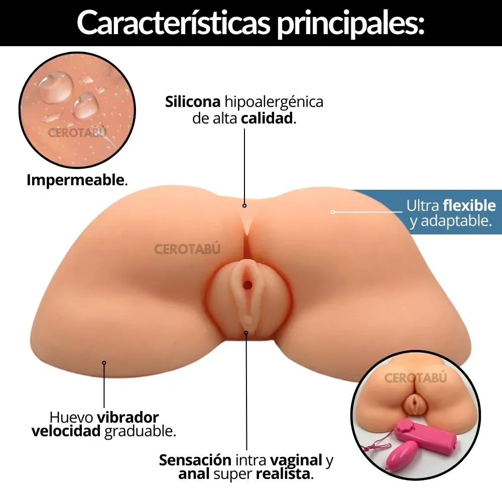 Vibrador Vagina Y Ano Realista 4d Masturbador Masculino 