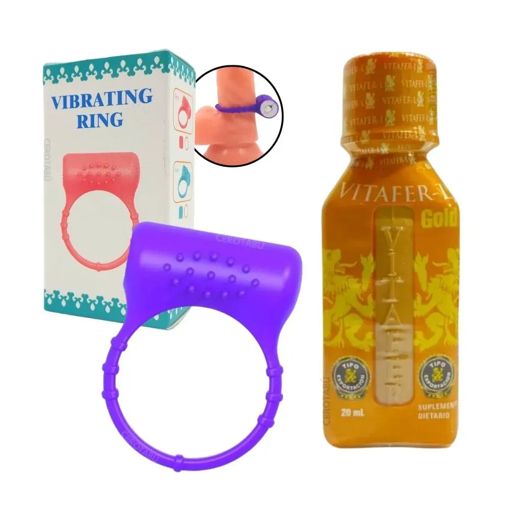 Anillo Vibrador Retardante Gama Alta + Potenciador Masculino