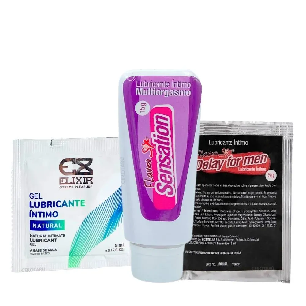 Lubricante Intimo Neutro + Retardante Sexual + Multiorgasmos