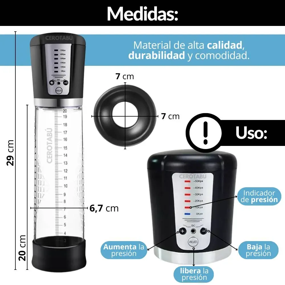 Bomba Succión Crecimiento Engrosador Pene Automática 