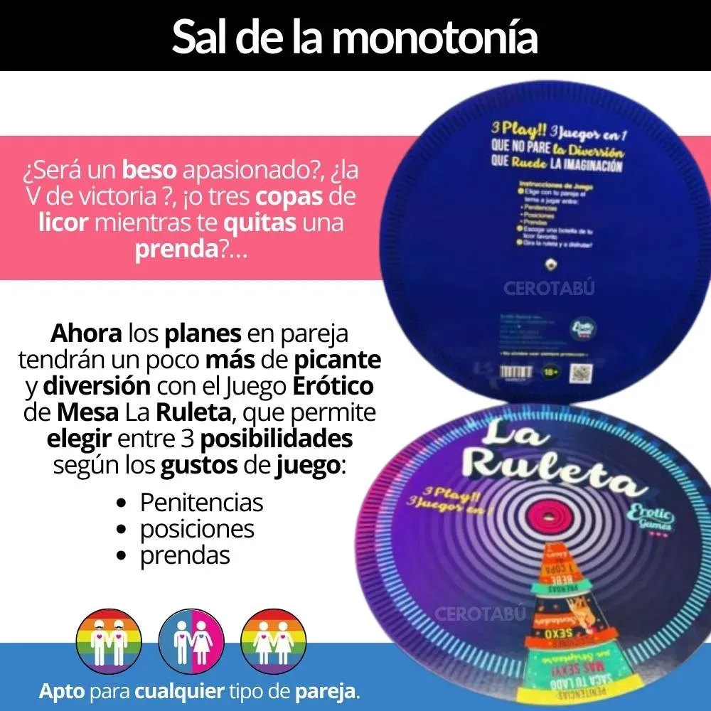 Juego De Mesa Erótico Parejas La Ruleta Penitencias Posiciones