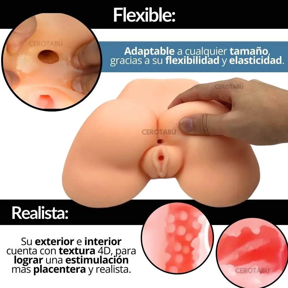 Vibrador Vagina Y Ano Realista 4d Masturbador Masculino 