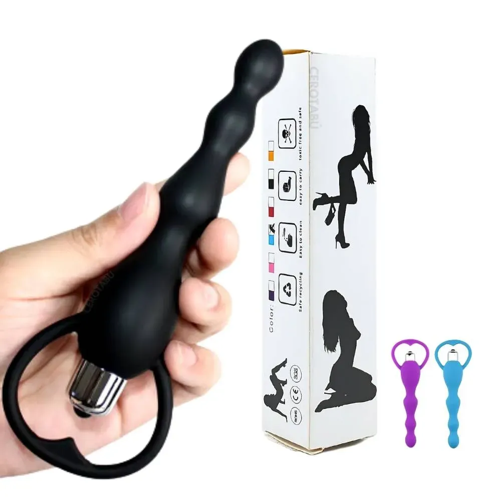 Vibrador Plug Anal Unisex Silicona Texturas Juguete Sexual