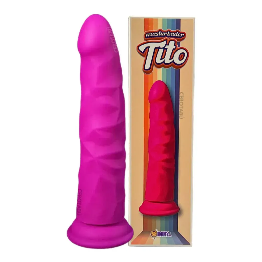 Dildo Realista Pene Texturizado Silicona Biomédica Chupa 17cm