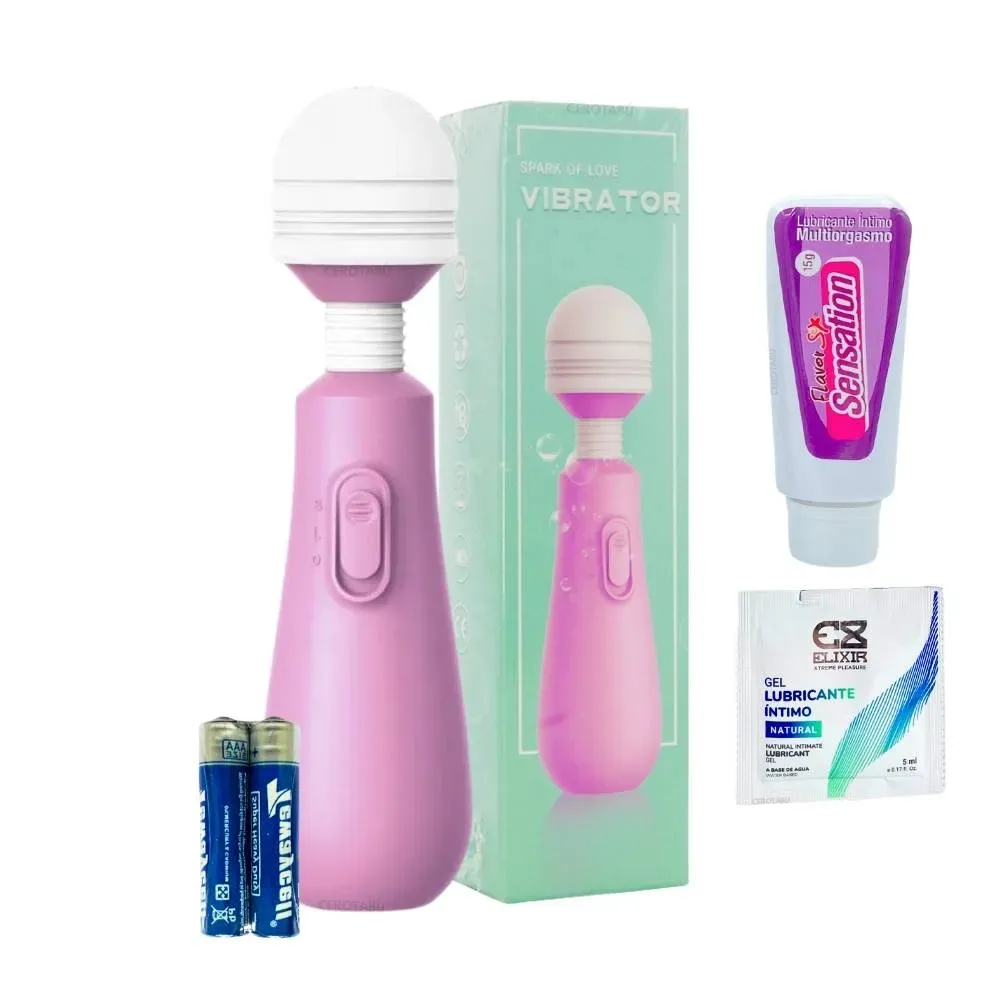 Kit Masajeador De Clítoris Hitachi + Multiorgasmos + Lubricante 