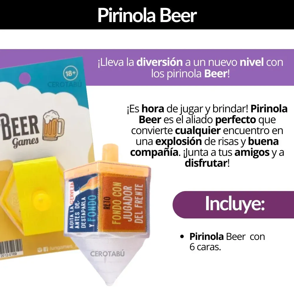 Pirinola Beer Games Juego De Mesa Amigos Cerveza 