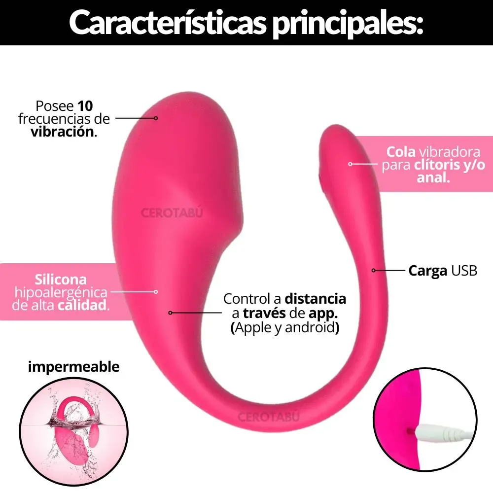 Huevo Vibrador Inalámbrico App Larga Distancia Recargable 