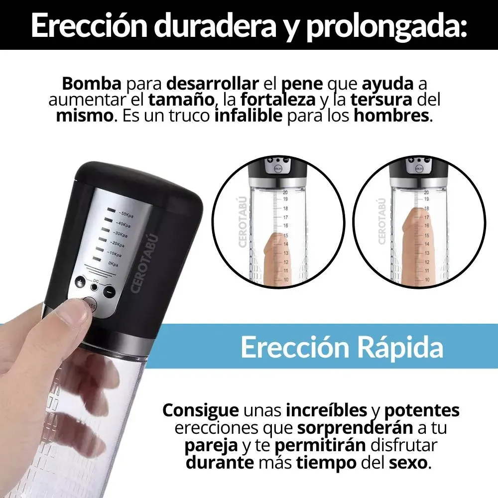 Bomba Succión Crecimiento Engrosador Pene Automática 