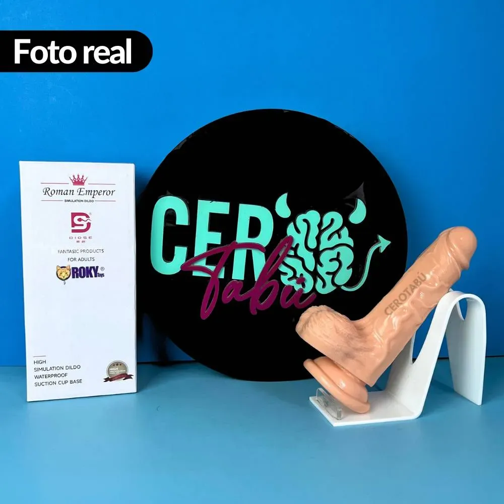 Dildo Consolador Pene Realista Adherente Silicona Biomédica 18cm