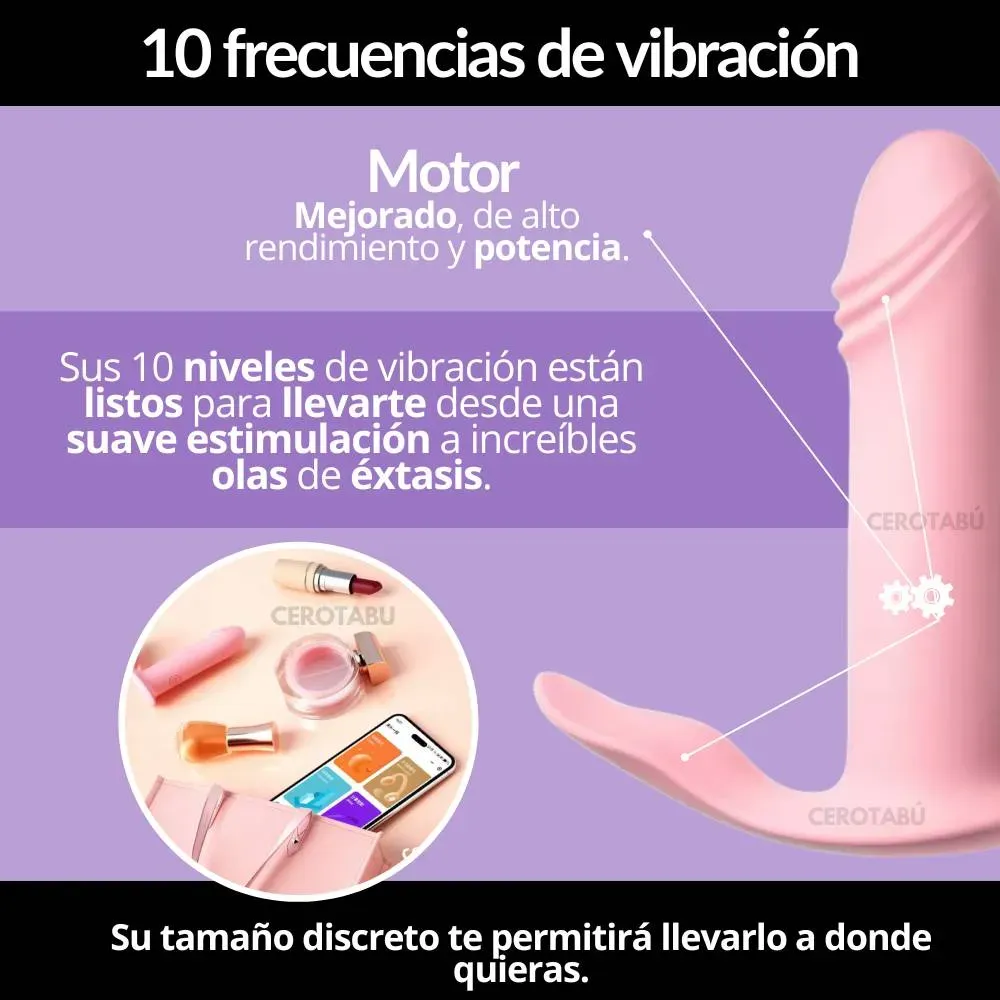 Vibrador Doble Estimulación Clítoris Punto G App Juguete Sexual