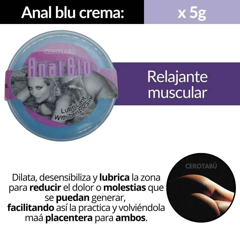 Lubricante Anal Gel 30 Ml + Crema Anal 5g Dilatadores Anales