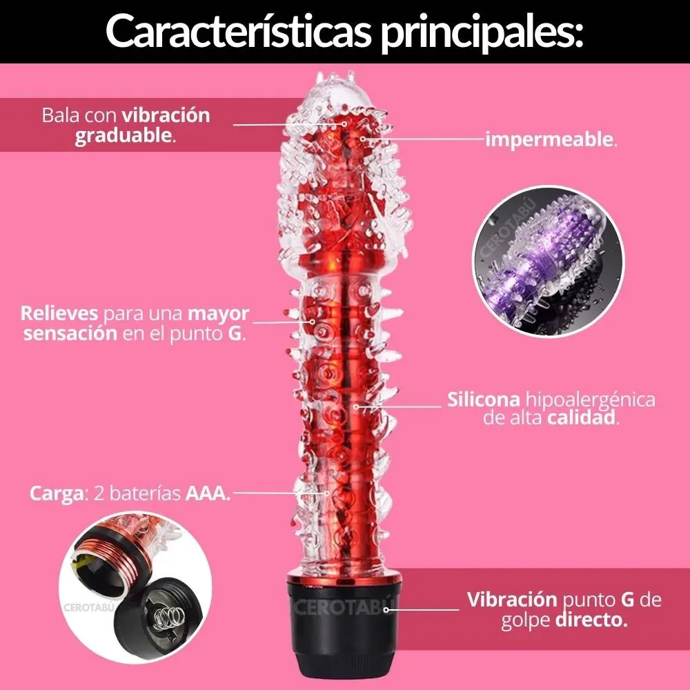 Kit Lésbico 6 piezas Vibrador Lubricante Arnés Dildo 