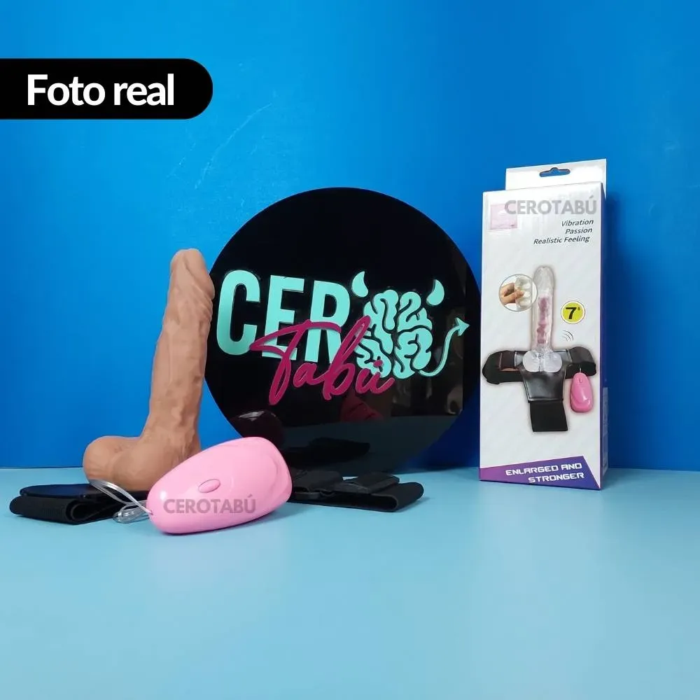 Arnes Harnes Ajustable Dildo Vibrador Realista Modo Vértebra 