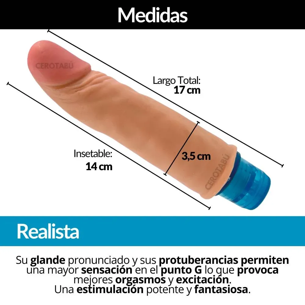 Vibrador Pene Consolador Textura Realista PuntoG Juguete Sexual