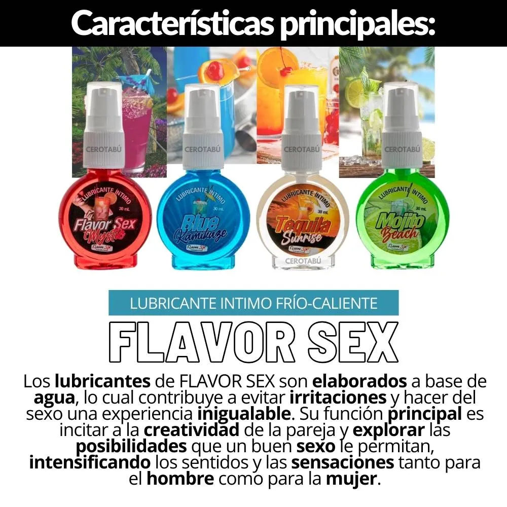 Lubricante Comestible Licor/Coctel Frío Caliente Sexo Oral 30ml 