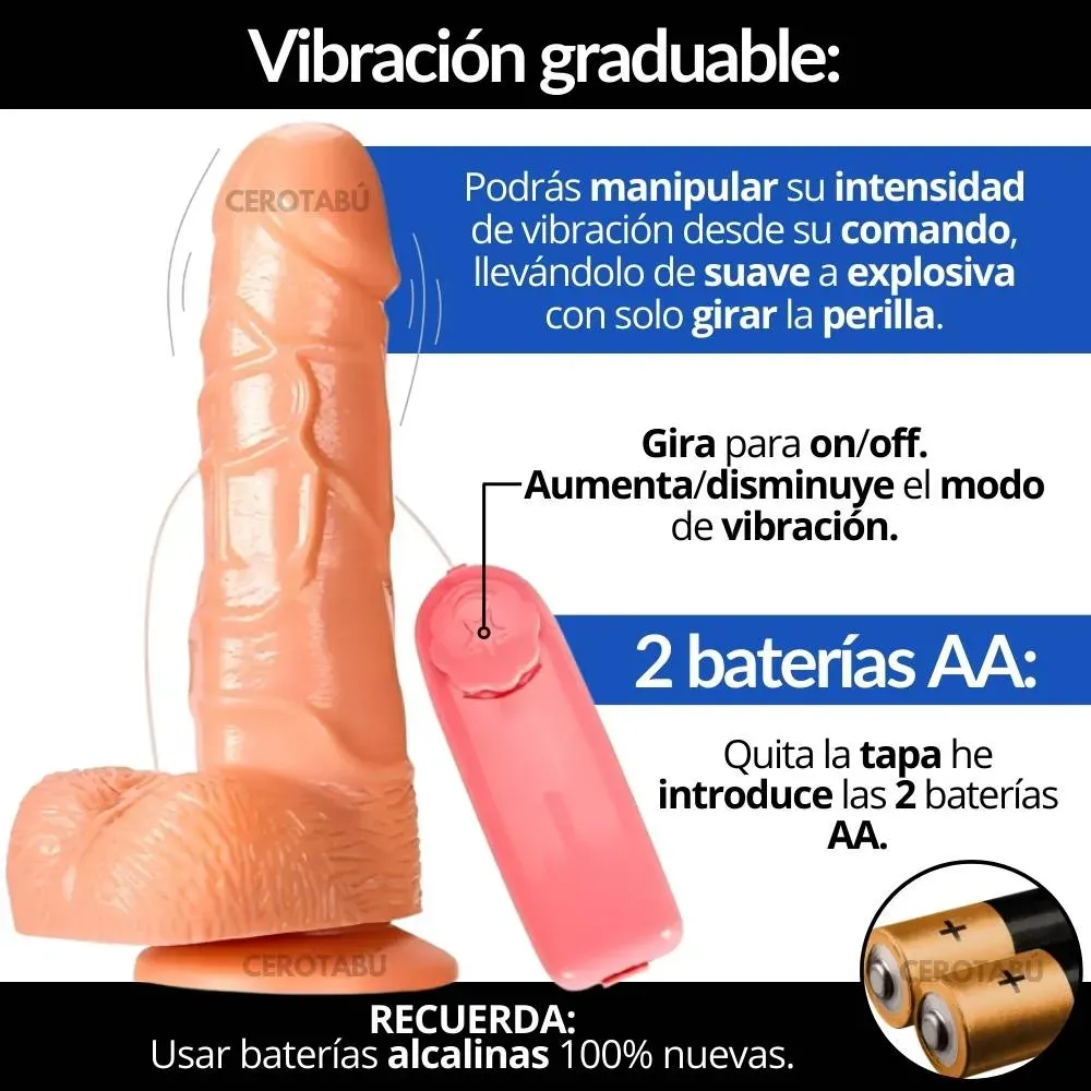 Dildo Vibrador Consolador Realista 19 Cm Pene