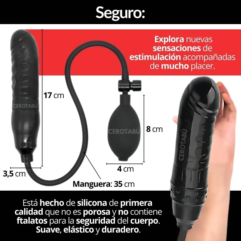 Dildo Inflable Consolador Vaginal Anal Pene + Tamaño Tarim