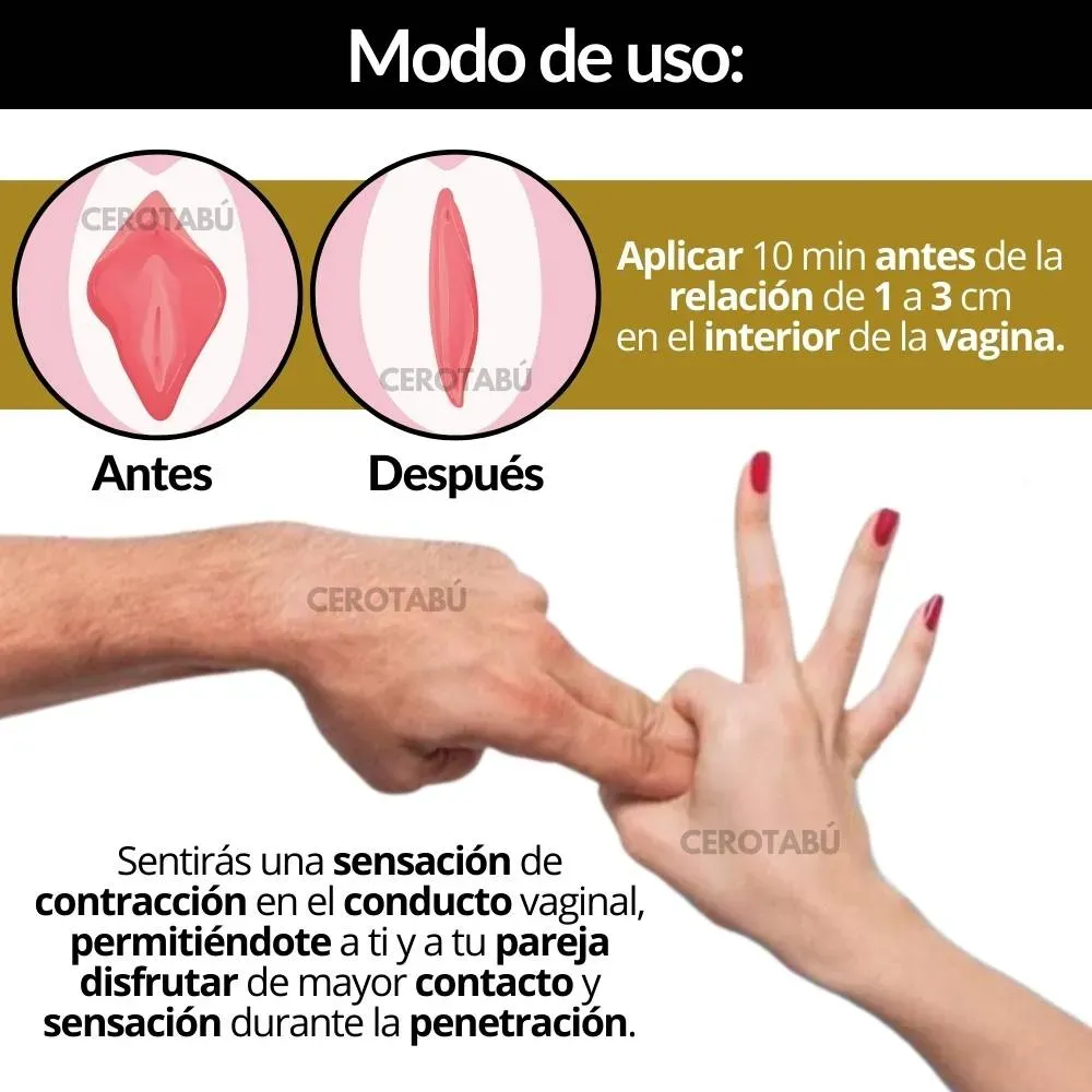 x3 Lubricante Estrechante Vaginal Tighten Crema Sexo Estrecho