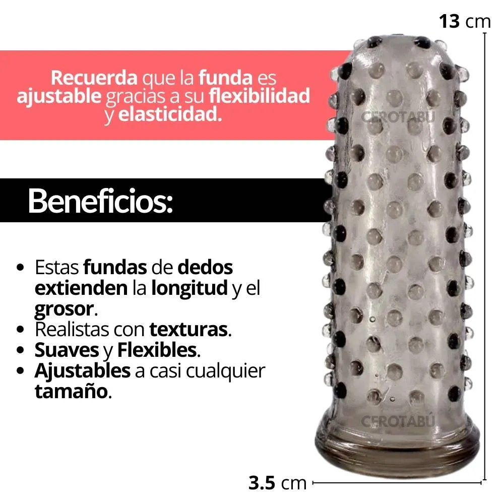 Funda Doble Para Dedos Masturbador Vaginal Anal 