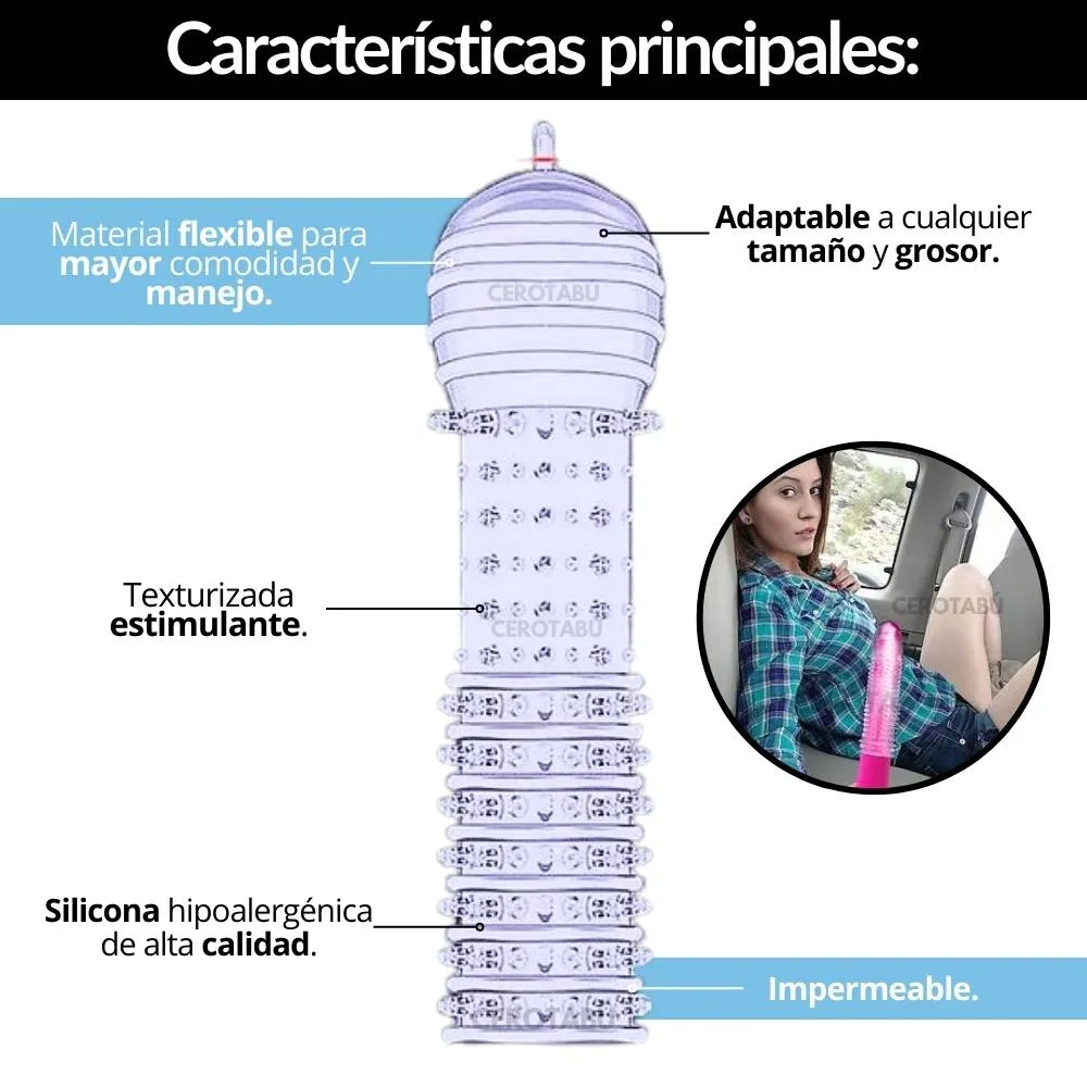 Funda Retardante Para Pene Adaptable Flexible Texturizada