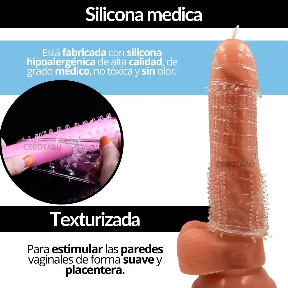 Funda Retardante Para Pene Adaptable Flexible Texturizada