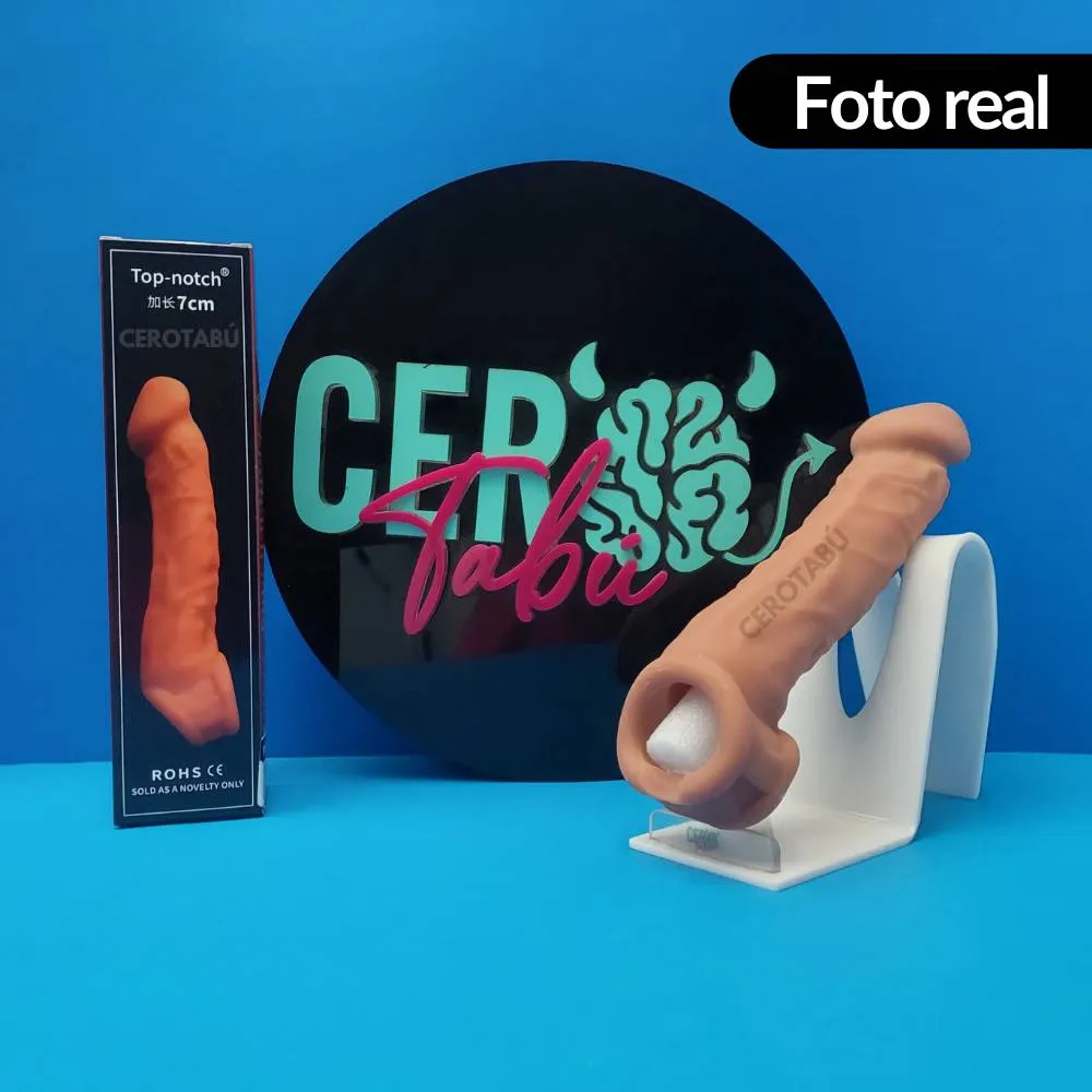 Funda Pene Condón Texturizado +Tamaño Retardante Extensión 