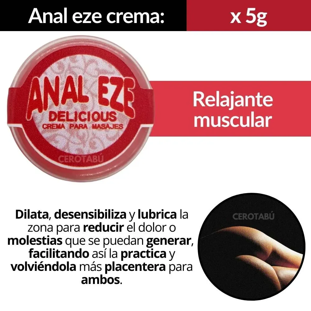 x3 Lubricante Anal Eze Delicious En Crema Sexo Sin Dolor 