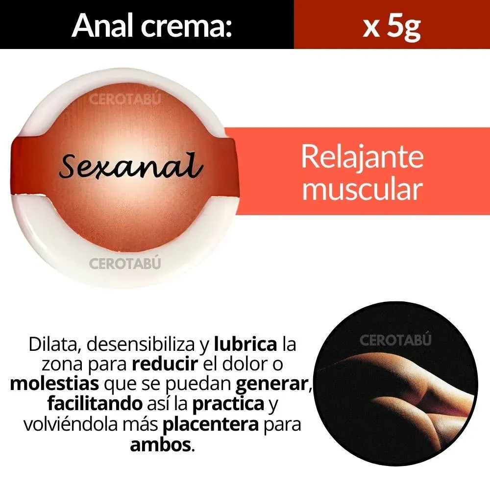 x3 Lubricante Anal Crema Anal Sexo Sin Dolor + Feromonas