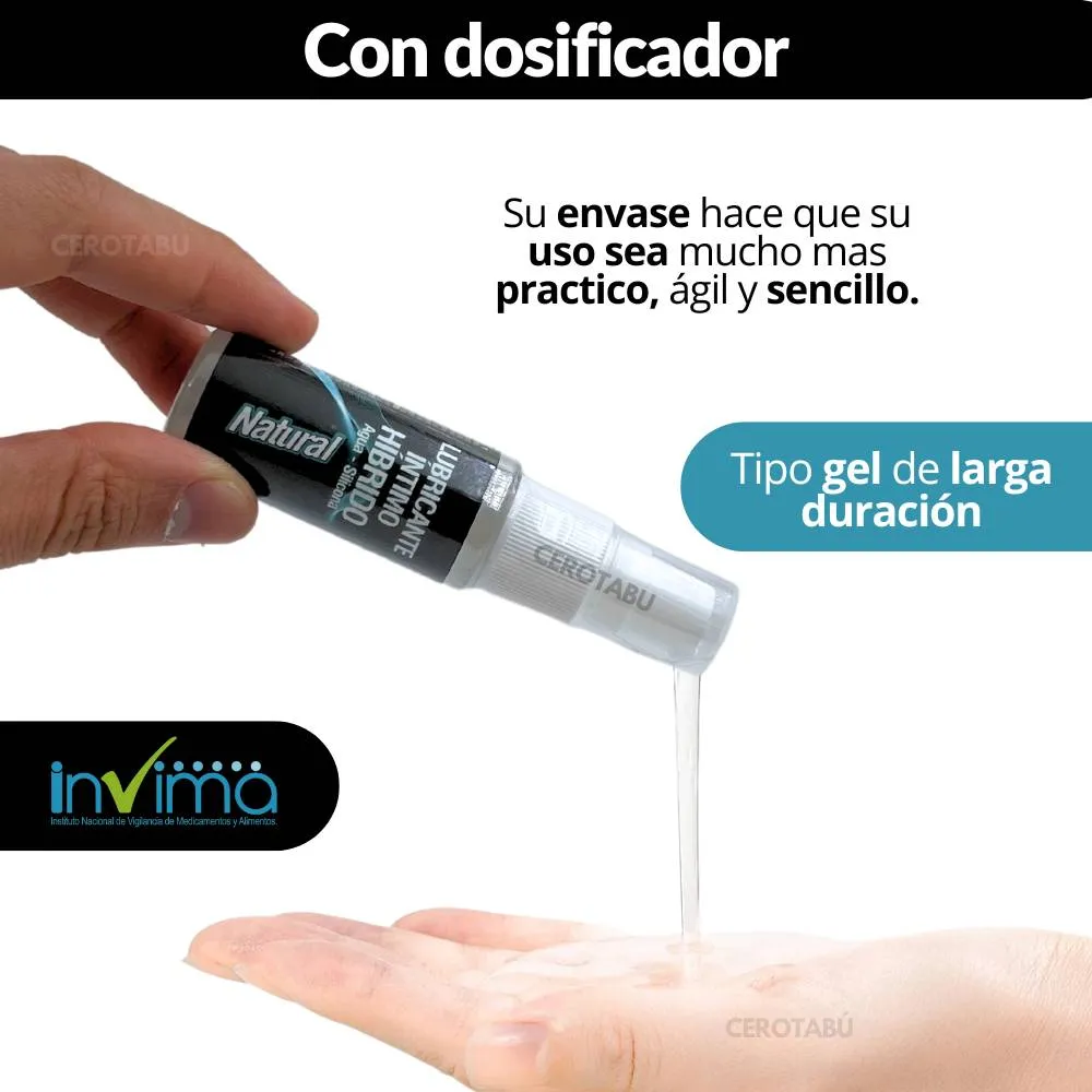 Lubricante Hibrido Base Agua Silicona Anal Vaginal 20ml