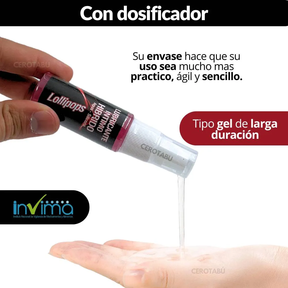 Lubricante Hibrido Base Agua Silicona Saborizado 20ml