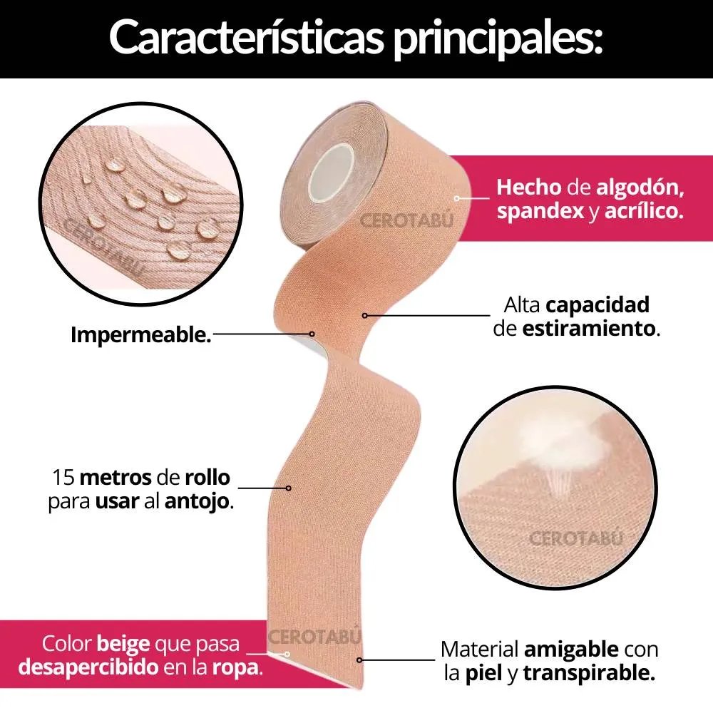 Cubre Pezón Cinta Levanta Bustos Adhesiva Pezonera Hipoalergénica